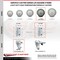 Service Caster 5 Inch Gray Poly Wheel Swivel 7/8 Inch Square Stem Caster Set with Brake SCC SCC-SQ20S514-PPUB-GRY-TLB-78-4 - alternate 2